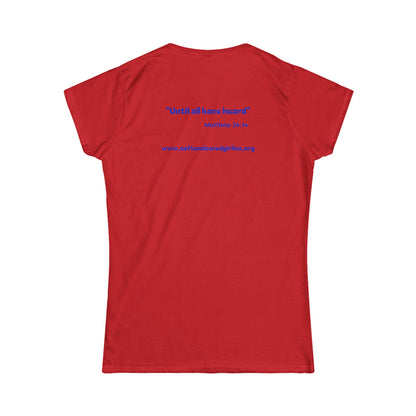 God is #GirlDad!  Matthew 28-1-7 Woman's T-shirt